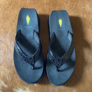 Volatile Black Flip Flops
